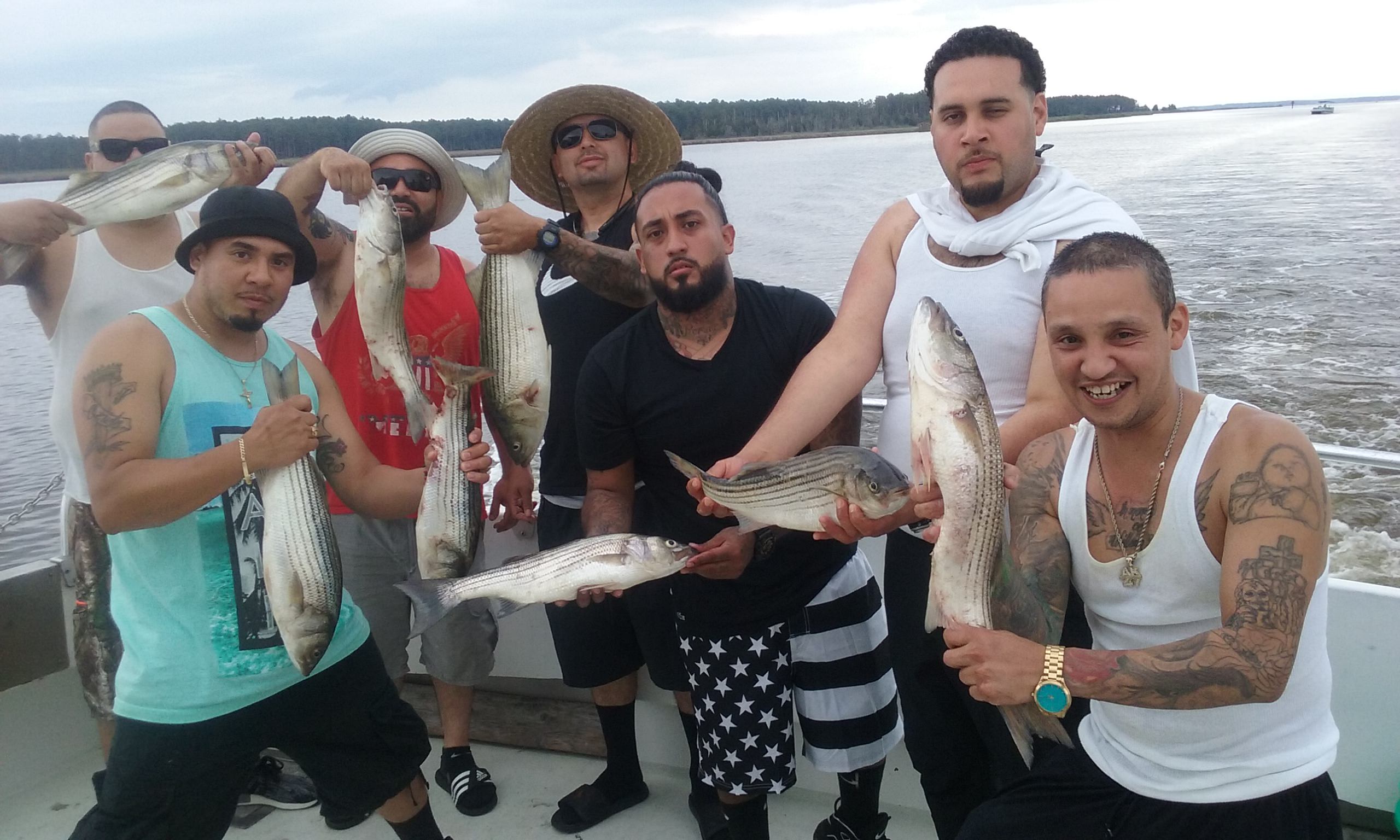 Happy Fishermen on Maryland's Chesapeake Bay