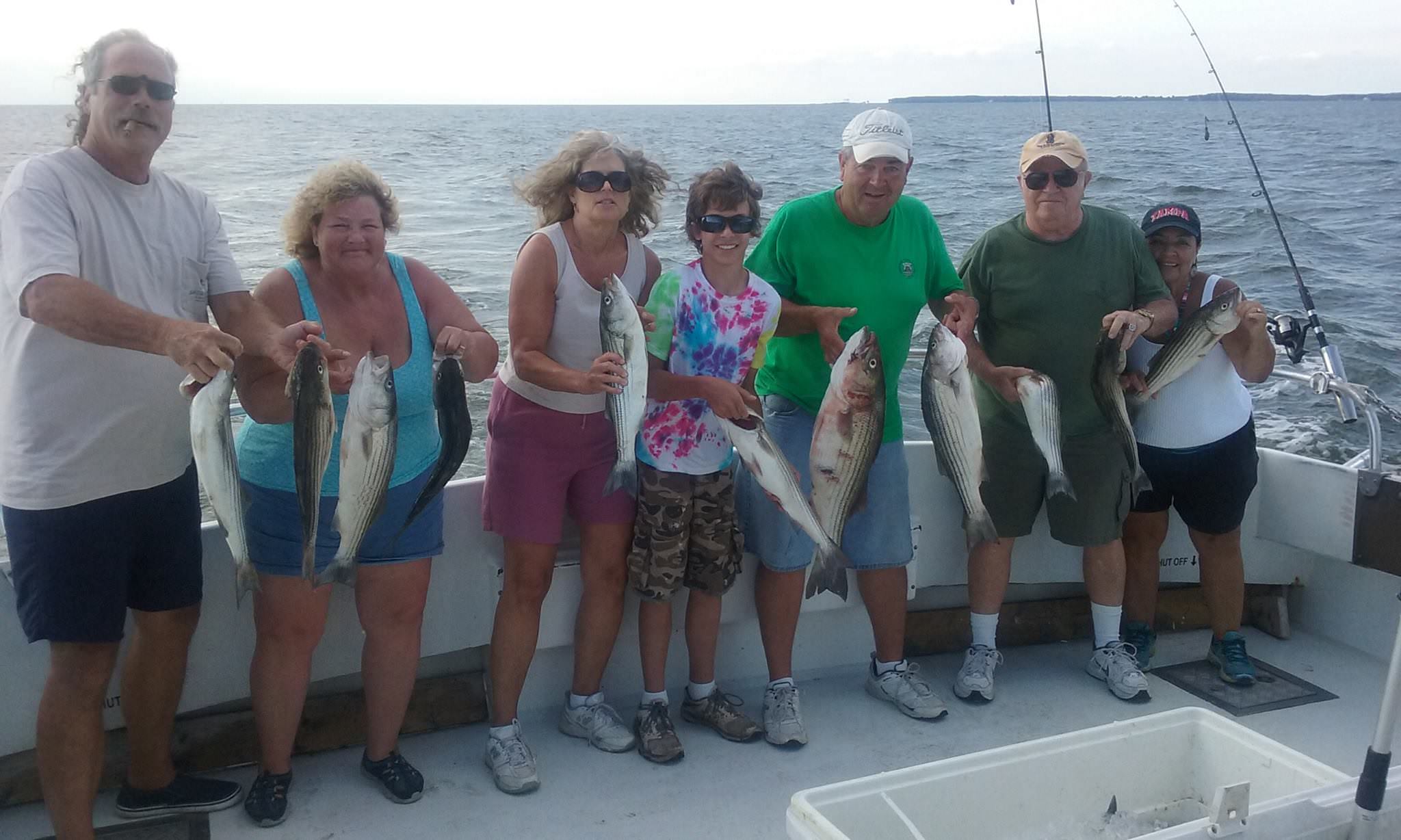 Chumming For Striped Bass On The Chesapeake Bay! Sawyer Chesapeake Bay Fishing Charters