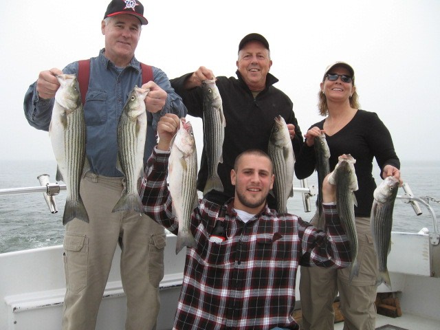 Trolling For Rockfish On The Chesapeake Bay! Sawyer Chesapeake Bay Fishing Charters From Maryland's Eastern Shore!